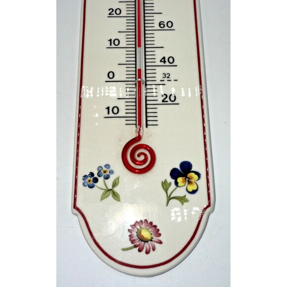 VILLEROY & BOCH "Petite Fleur" VITRO Ceramic Thermometer 9 3/4” Luxembourg - Picture 5 of 12